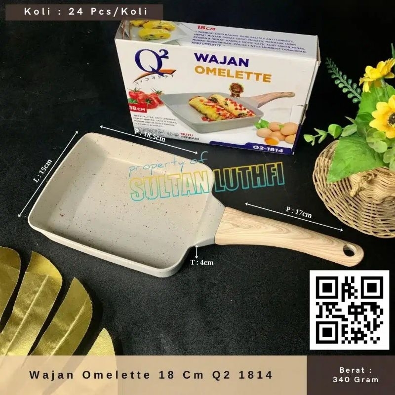 wajan omelette 18cm Q3 wajan omelet anti lengket wajan telur gulung