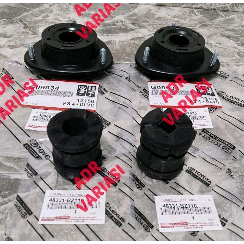 Support Shock Breaker Depan + Karet Stopper Veloz All New Avanza Xenia 2013up 1set 4pcs Original