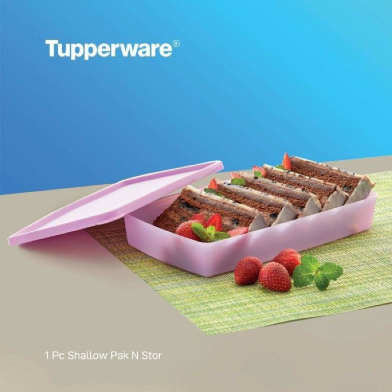 [NEW] SHALLOW PAK N STOR TUPPERWARE / WADAH KONTENER / KOTAK SAYUR / KOTAK PREFOOD