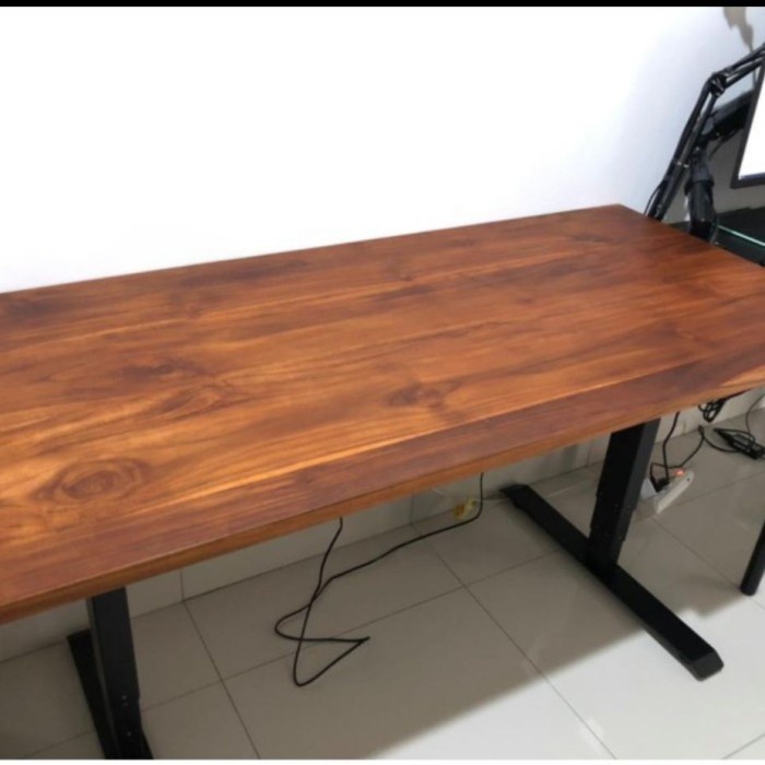 Top Table kayu Mahoni/meja kantor tanpa kaki 180x80x3cm