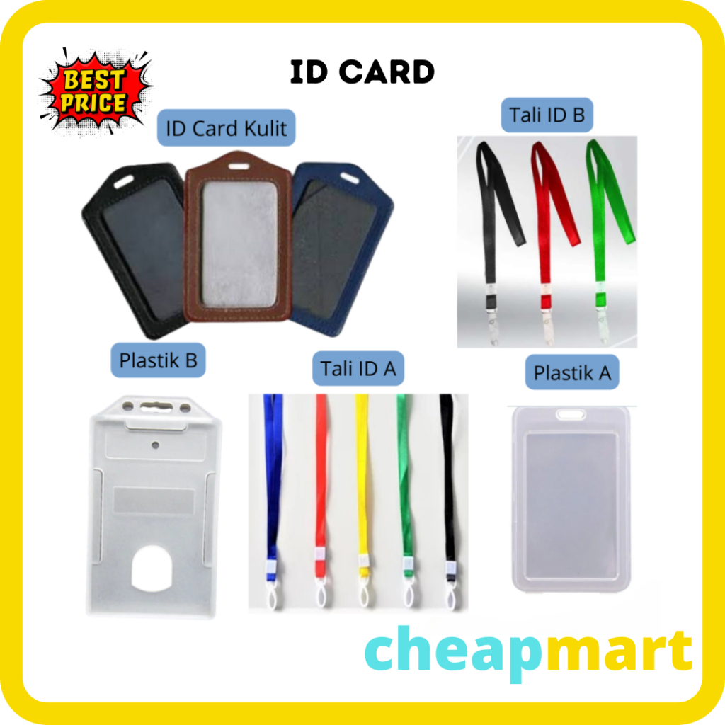 

LENGKAP ID CARD Kartu Nama Holder Mika Tali Lanyard Gantungan Tempat Wadah Kartu Nama Tebal Casing ID Card Tanda Pengenal Tempat Karyawan Pegawai Kantor PLASTIK KULIT Transparan Kaca Acrylic Stopper Name Tag