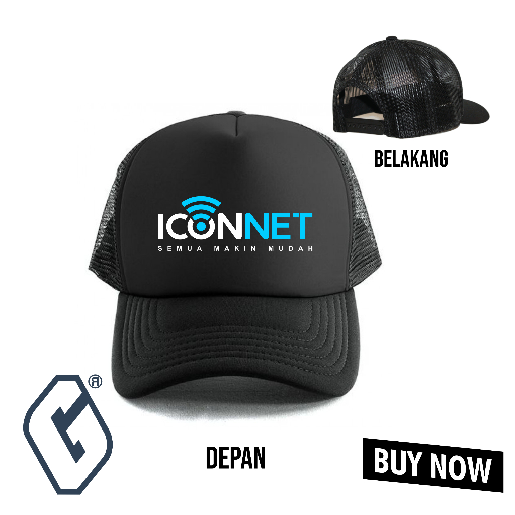 topi jaring iconnet / topi trucker hat iconnet