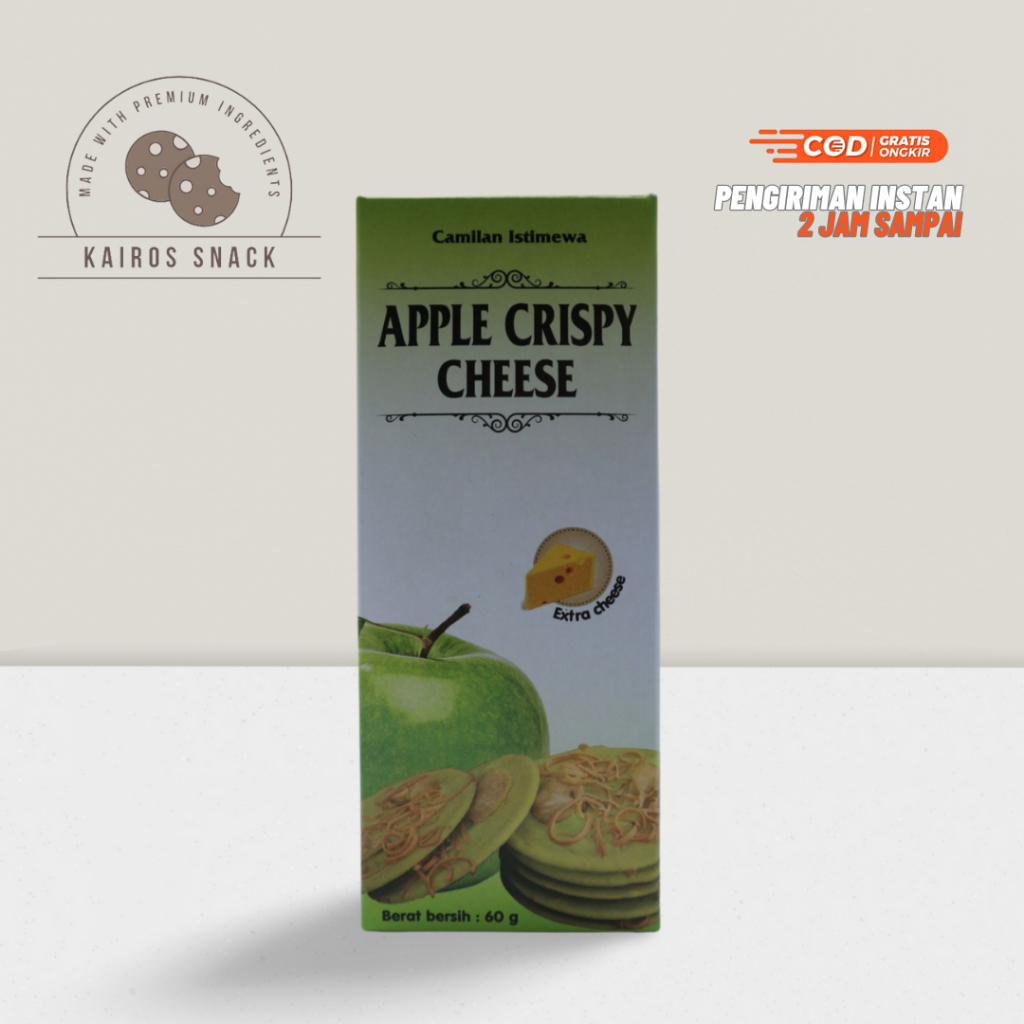 

CAMILAN KUE KERING APPLE CRISPY CHEESE SNACK KEKINIAN OLEH-OLEH KHAS BATU MALANG SNACK MURAH ENAK 60 GRAM