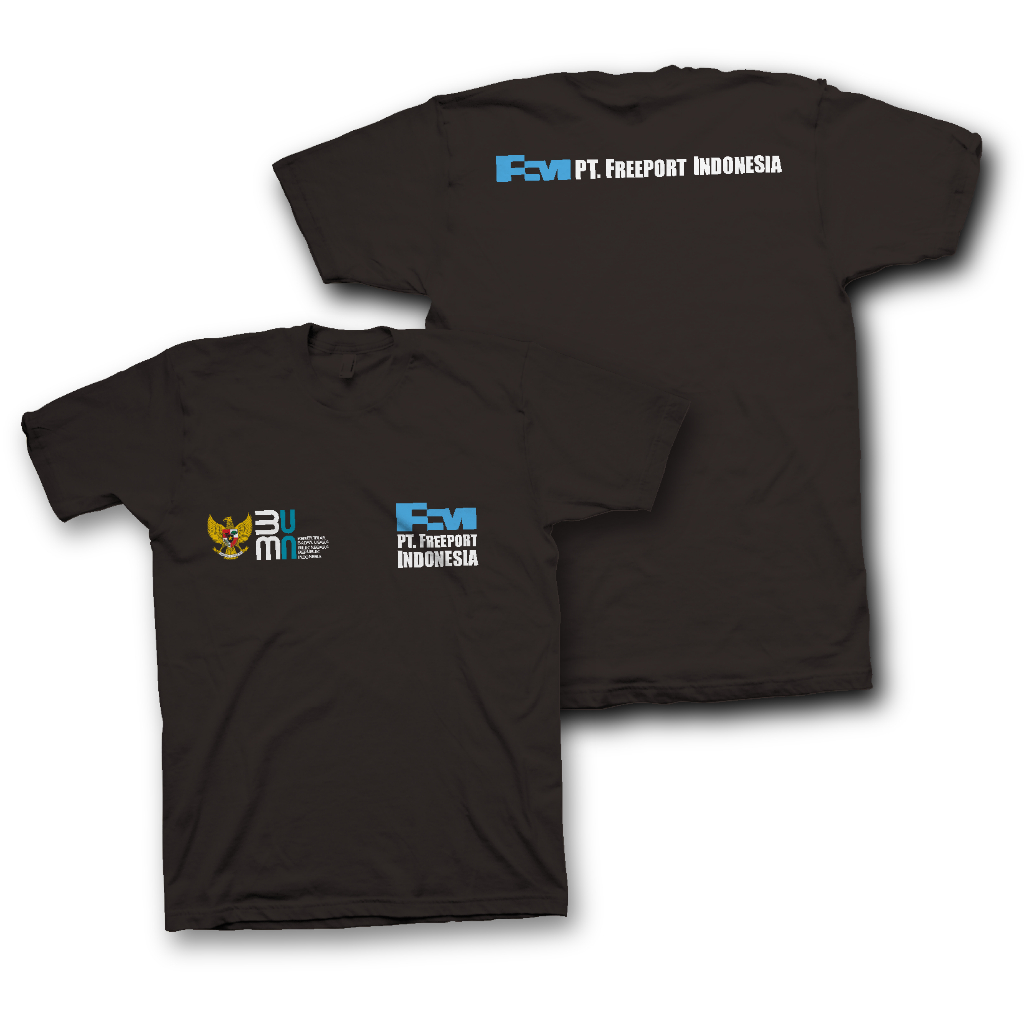 Kaos/T-Shirt Freeport Indonesia/Kaos Perusahaan Freeport BUMN