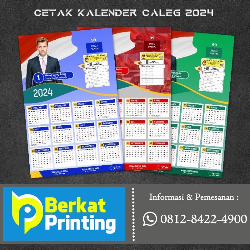 PAKET 2.500 Pcs KALENDER CALEG Finishing Mata Itik Kertas Duplex