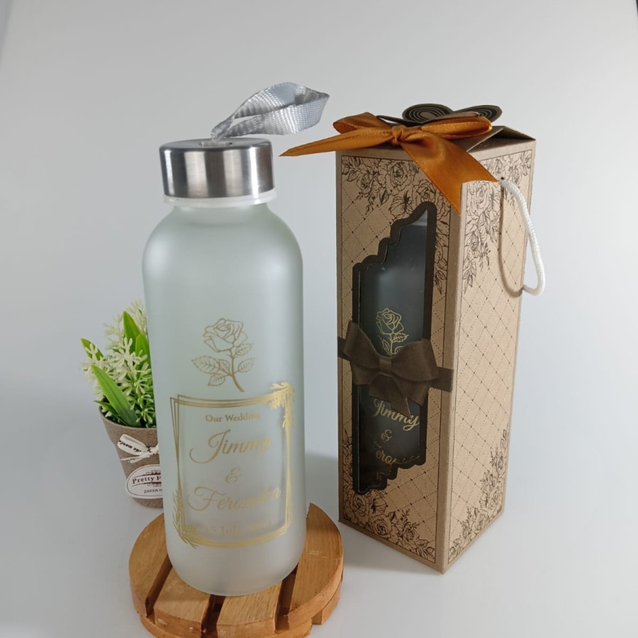 Souvenir tumbler kaca doff sablon