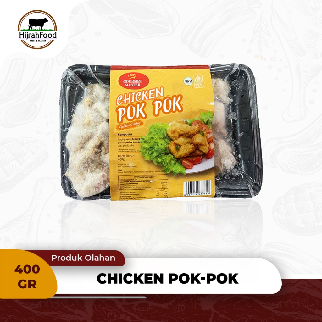 

Gourmet Master Chicken Pok Pok Olahan Ayam Tepung Golden Crispy 400 gram