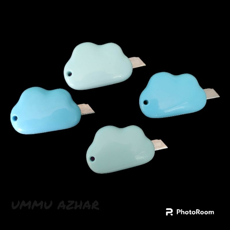 

pisau mini cutter bentuk awan Alat bantu potong kertas plastik unboxingg