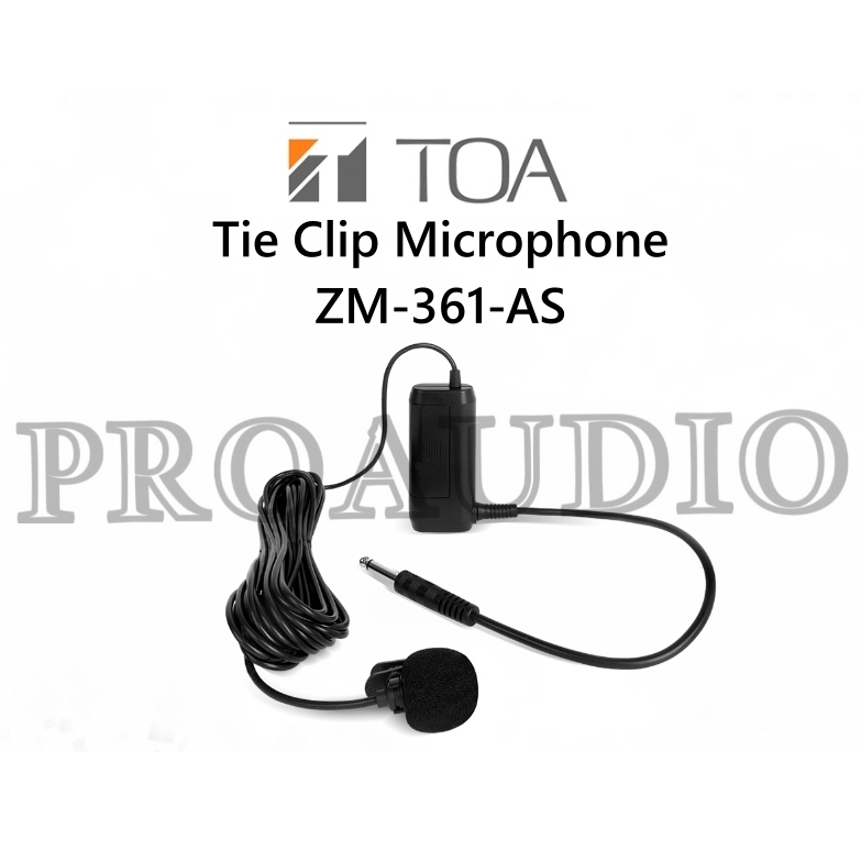 MIC CLIP ON TOA MODEL ZM-361 AS ZM361 ZM 361 TIE CLIP MICROPHONE