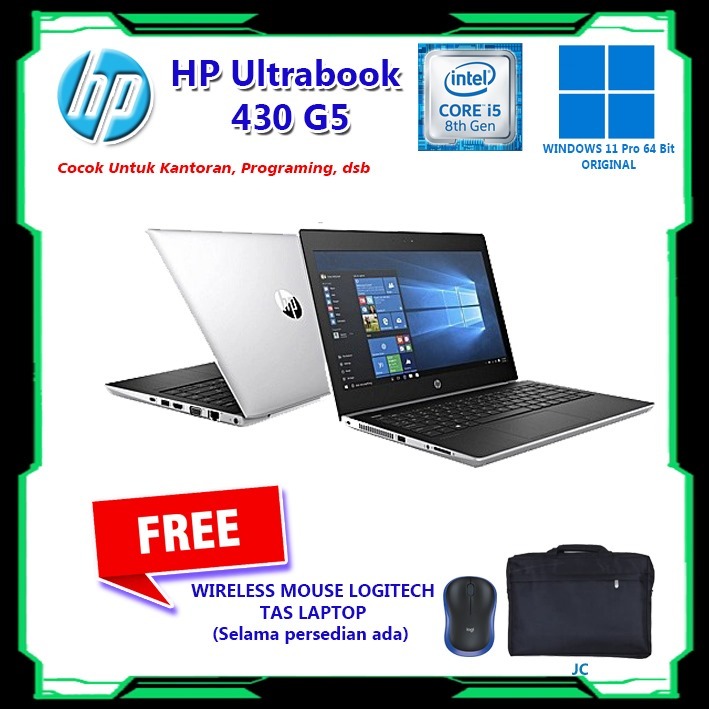 LAPTOP HP INTEL CORE i5 Gen 8 RAM 32 GB SSD 512 GB NVME + HHD 500GB