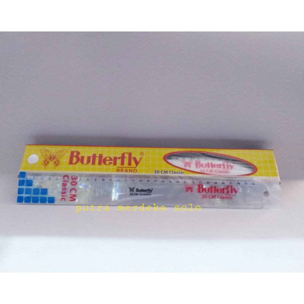 

Penggaris Butterfly 30cm Butterfly Classic Design Penggaris Kupu 30 cm