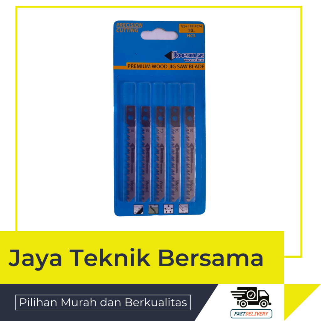 Benz Mata Gergaji Jig Saw Kayu No.10 Jigsaw Blade Wood BZ-7074 - 1 PCS