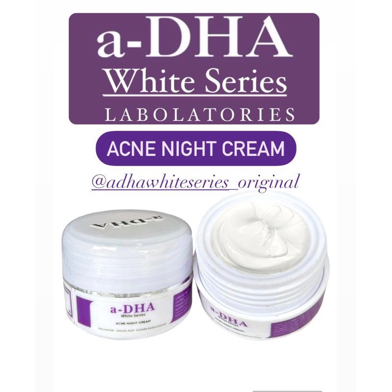 ACNE NIGHT CREAM/CREAM MALAM BERJERAWAT ADHA WHITE SERIES ORIGINAL