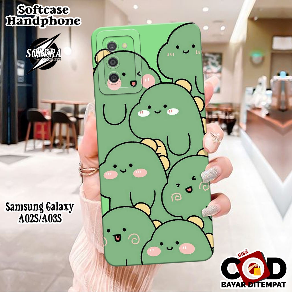 Case Samsung Galaxy A02s/A03s Softcase Samsung Galaxy A02s/A03s Terbaru Fashion Case Kartun Dino Kec