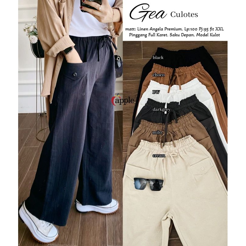 BarangOri100%|Gea#1Cullotes|Gea#2|CelanakulotLinenAngela|kulot