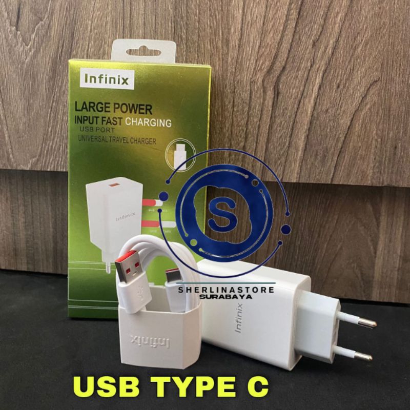 Charger infinix Original 33W Type C Fast Charging Infinix Note 8 - Zero 8 - Zero 5 Super Fast Charge