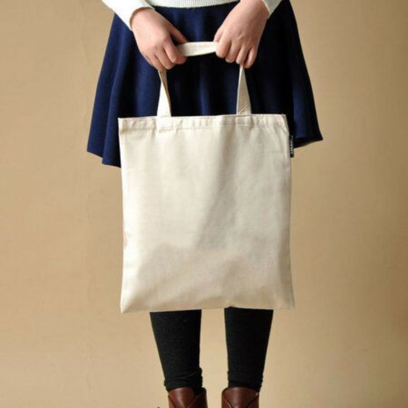 Totebag kanvas polos Tas Totebag kain blacu resleting / Tas Totebag blacu polos resleting murah / Ta