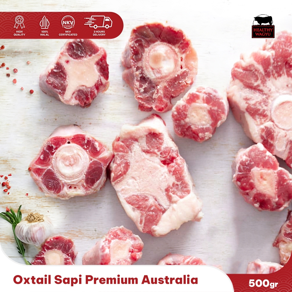 

Oxtail Buntut Sapi Australia Less Lemak 500gr Healthy wagyu