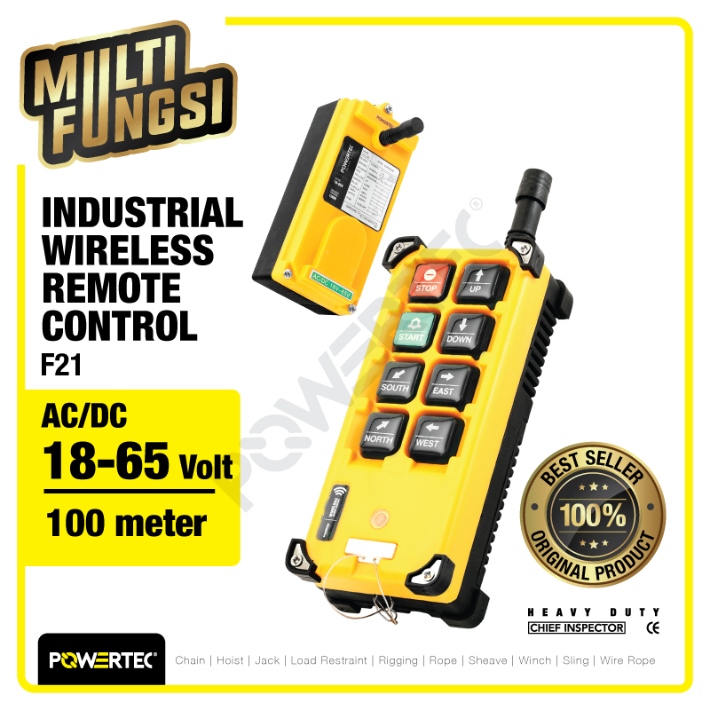 POWERTEC Wireless Remote Control 18V-65V Hoist Crane