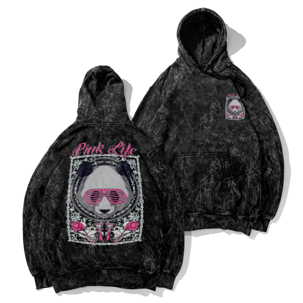 Jaket Hoodie Wash Distro Motif PINK LIFE | Jaket Hoodie Sandwash | Jaket Sweater Hoodie Pria Sandwas