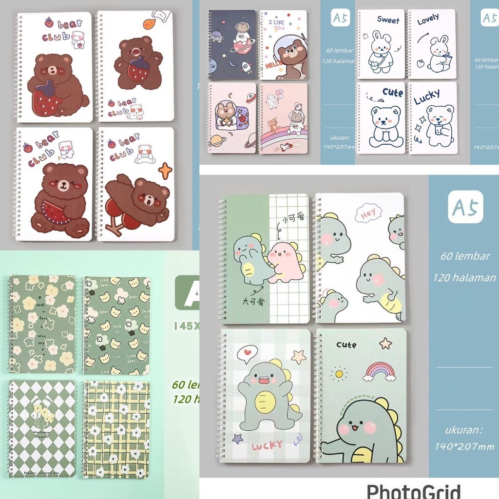 

TM Buku Tulis Ring A5 Notebook Ring A5 isi 60 Lembar Buku Catatan NOTE BOOK