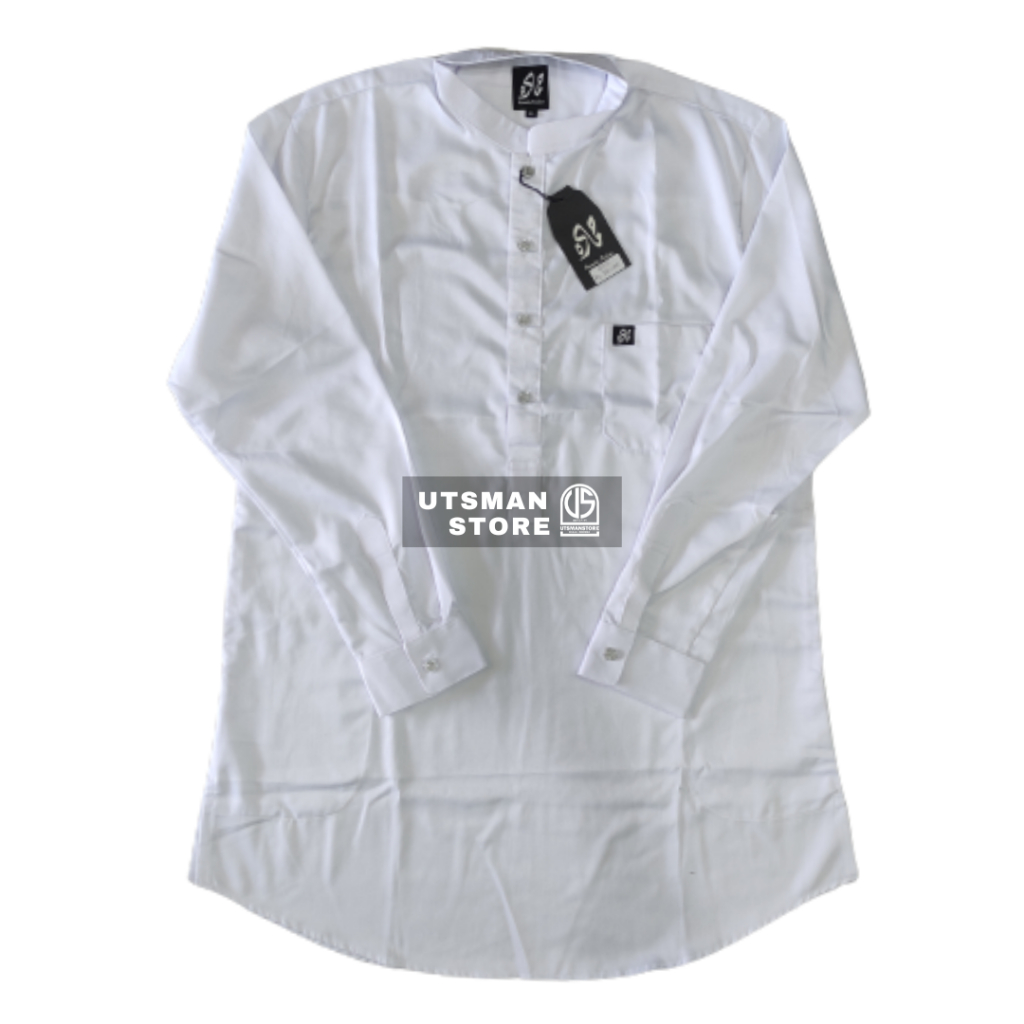 KOKO KURTA HAMADA PUTIH MANSET PREMIUM / KOKO KURTA DEWASA