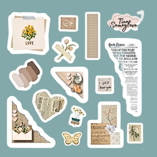 Stiker ESTETIK TERMURAH LUCU AESTHETIC JOURNALING STICKER VINTAGE TERMURAH