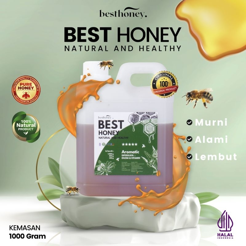 

Best Honey - Madu Asli 100% - Madu Murni - Madu Multiflora Original Natural 1kg