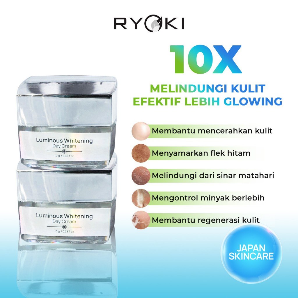 Ryoki Day Cream Siang Pelembab Wajah Glowing Ryoki