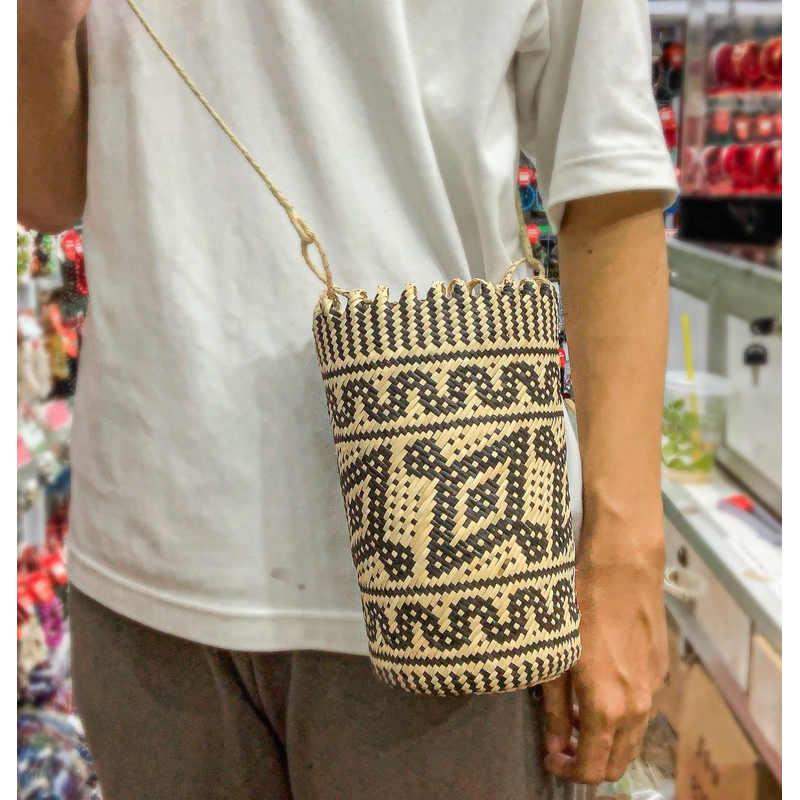 [slp] TAS ANJAT SELEMPANG Kain Rotan Etnik Khas Kalimantan Borneo