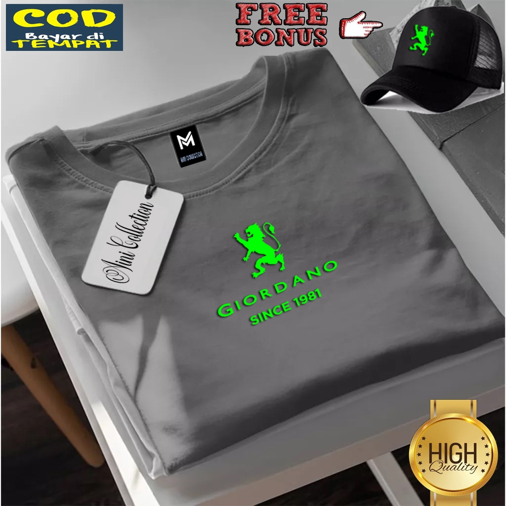 Bonus Topi . Kaos Pendek Gior Sinces Stabilo Terbaru../ Terkeren 1805 < Baju Lengan Pendek Premium Q