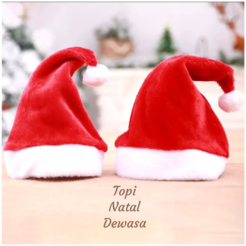 Topi Natal Dewasa Anak Christmas Hat Topi Santa Claus Topi Fashion