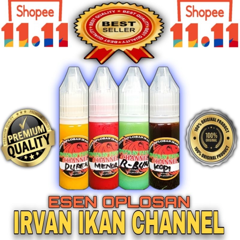 Esen IRV 4 Varian R-bun, Duren, Menor, Kopi,Meded & Dumel 15ml Irvan Ikan Channel