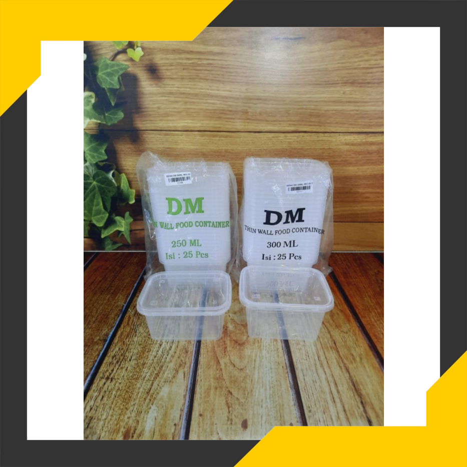 Jual Tepak Kotak/Tepak Plastik/Tepak Bening/Tepak DM Isi 25Pcs - 250ml Berkualitas