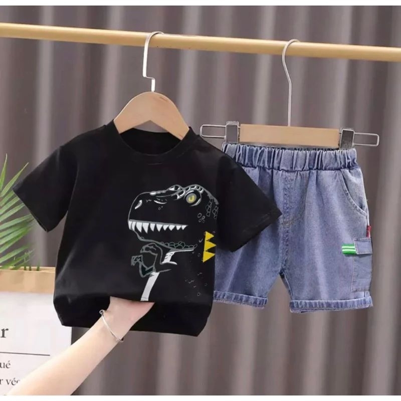 R - KAOS ANAK DENIM CELANA ANAK DENIM SETELAN ANAK LAKI - LAKI 1-5 TAHUN