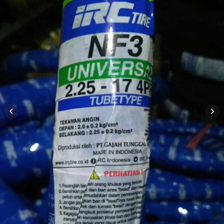 Ban Luar IRC 225-17  Ban Motor Grand Astrea Supra Klasik / Ban Non Tubles / Ban Luar Universal  Moto