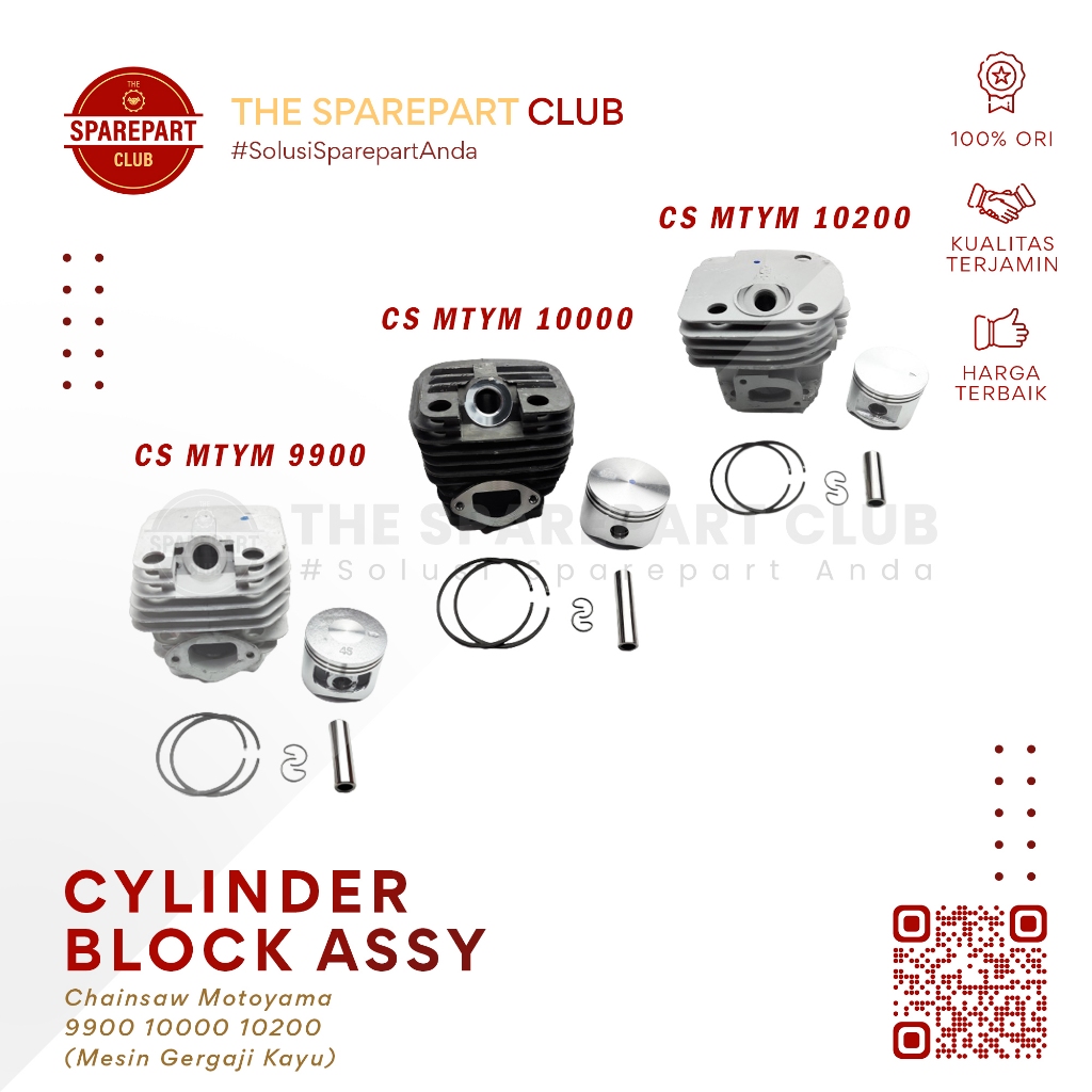 Rumah Seher Blok Chainsaw Motoyama 9900 10000 10200 Cylinder Block