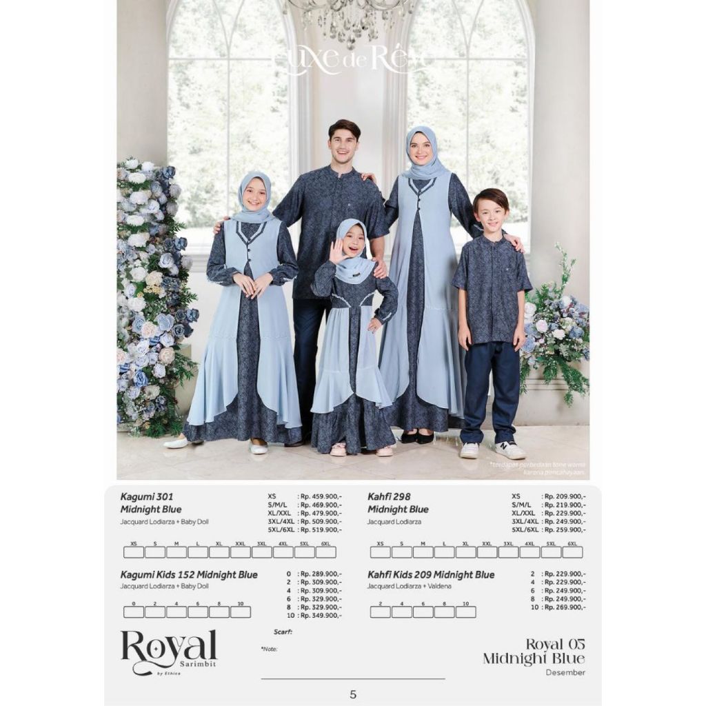 Ethica Sarimbit Royal 05 Midnight Blue Terbaru 2024
