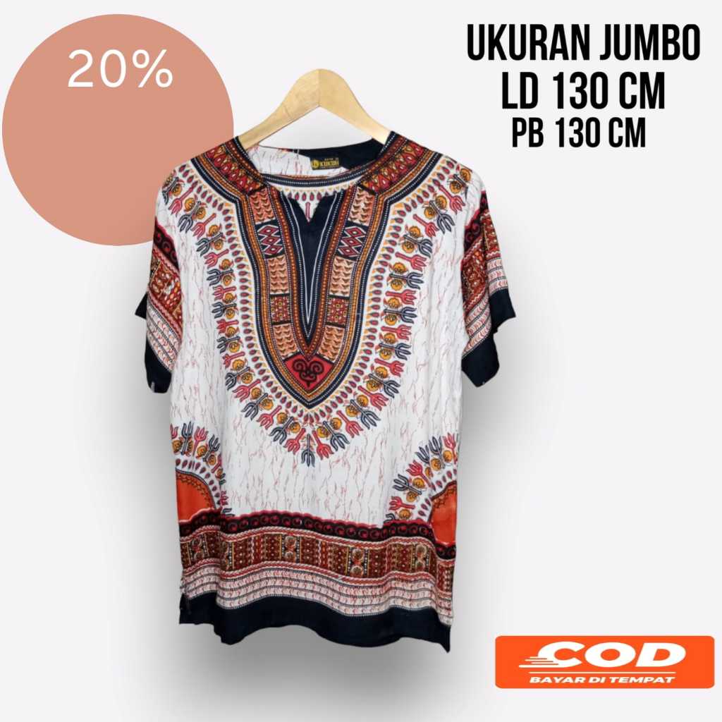 Terlaris baju kaos dashiki jumbo  baju kaos bangkok baju bali etnik baju uje jumbo kaos santai
