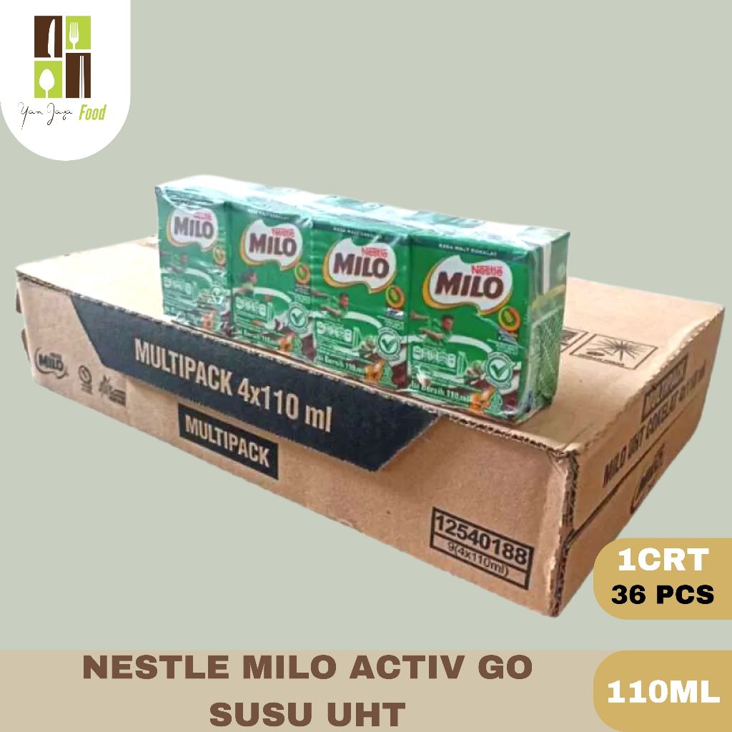 

Nestle Milo Aktiv Go / Susu Malt & Coklat / Susu UHT / Kotak 110ml 1 KARTON / 36PCS