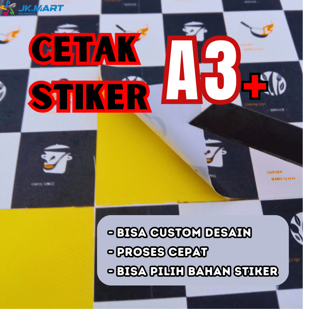 

CETAK DAN CUTTING STIKER A3+ VINYL BONTAK