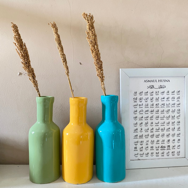 Vas Bunga Keramik| VAS BUNGA AESTHETIC | VAS BOTOL COLOR | Vas dekor ruangan | Vas aesthetic
