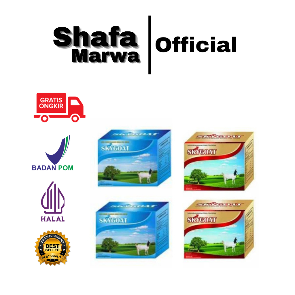 

Skygoat Susu Kambing Full Cream Ettawa / Sky Goat Susu Kambing Coklat Dan Vanilla Original