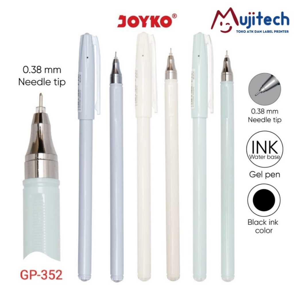 

JOYKO SOFUTO GP 352 PULPEN GEL 0,38mm NEEDLE TIP PENA ENAK UJUNG JARUM