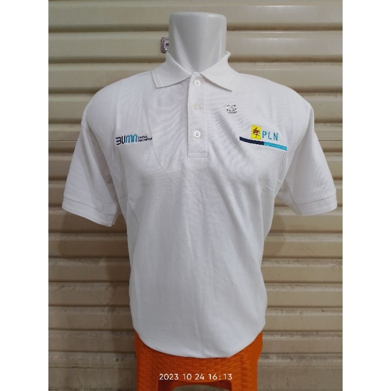 Kaos Lakos Katun BUMN PLN ICONNET Putih Lengan Pendek