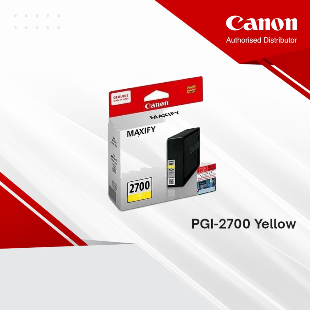 Tinta Original Canon 2700 Yellow PGI-2700Y - Tinta Canon MAXIFY iB4170 MB5170 MB5470 - Tinta Cartrid