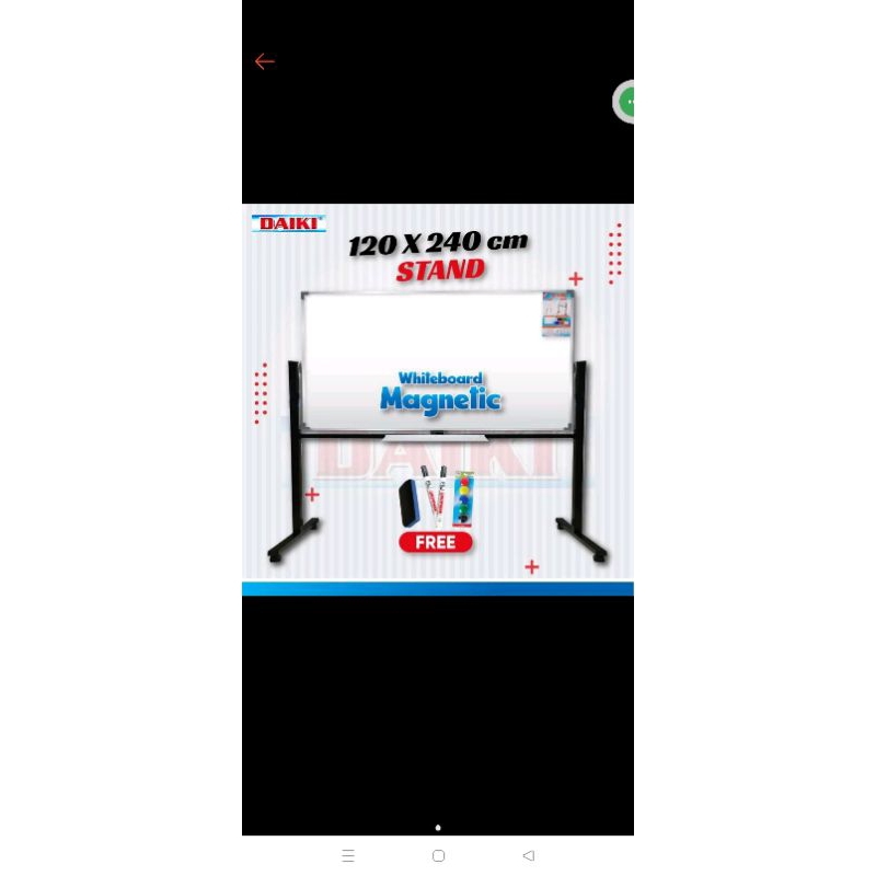 

standing whiteboard 120x240 cm