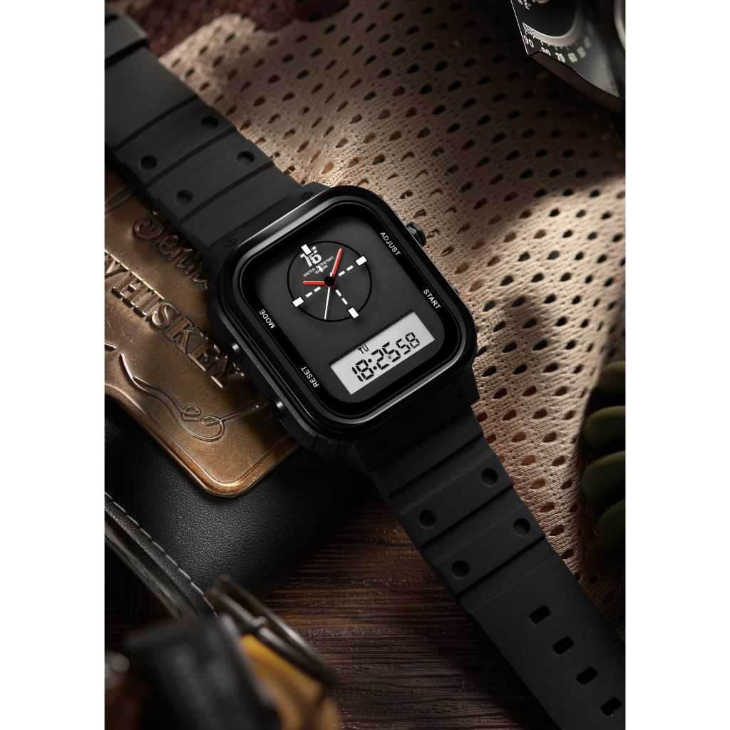 Jam Tangan Unisex Jam Tangan Pria Jam Tangan Wanita T5 H 4022 T5 H4022 Original Dual Time Free Tin B