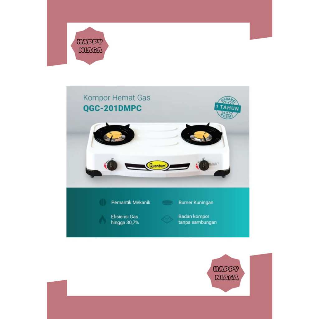 Kompor Quantum 2 Tungku QGC-201 DMPC