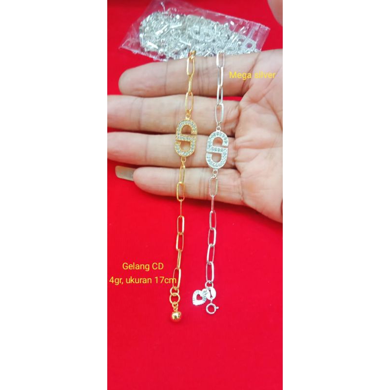 gelang tangan model  CD mata'an asli perak 925